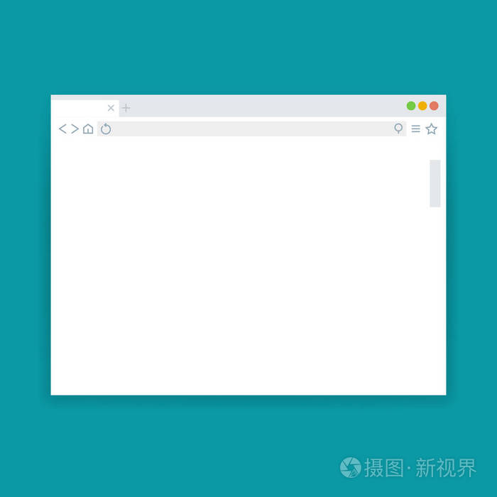 浏览器窗口, 空白网页矢量模板