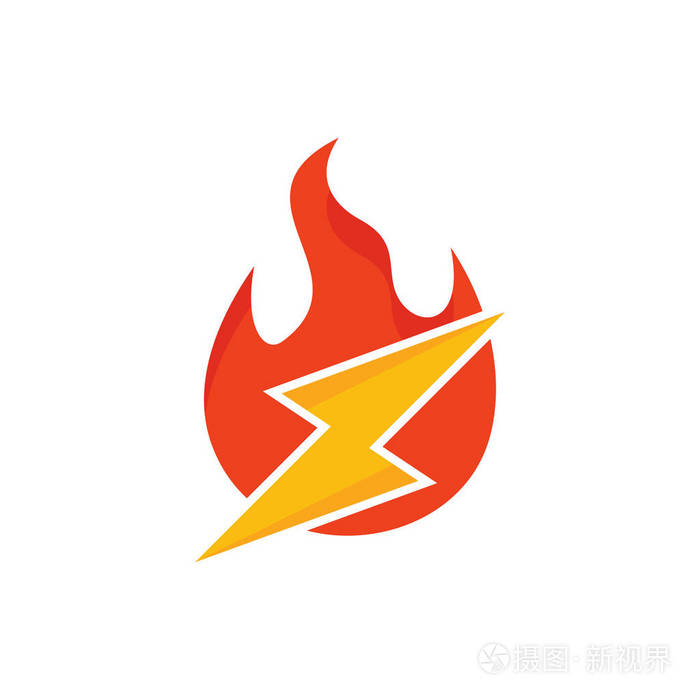 燃烧能量徽标图标设计