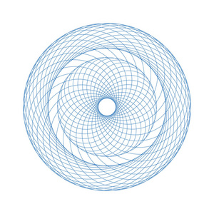 矢量 Guilloche 花环或孤立的白色背景上的证书设计元素