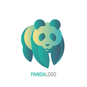 熊猫徽标 金比技术与梯度色