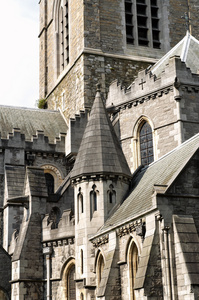 在爱尔兰的都柏林，基督城大教堂的细节