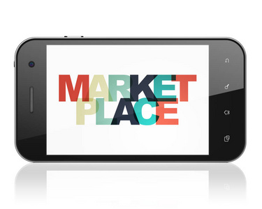 广告理念 智能手机与市场展示