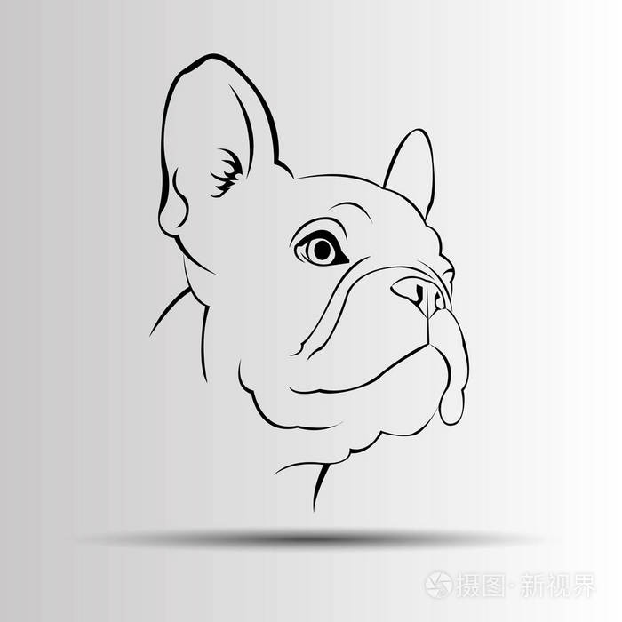 狗矢量品种可爱的宠物动物斗牛犬法国插画-正版商用图片0ovtrj-摄图新