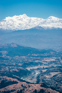 在尼泊尔喜马拉雅山观