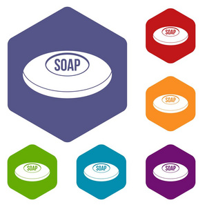 肥皂图标设置六边形