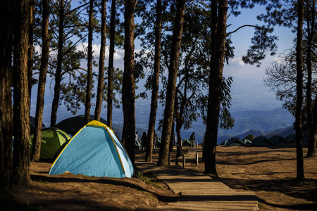 在doi Ang 安康山景观旅游帐篷