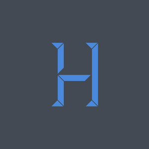 抽象字母 H logo 设计模板