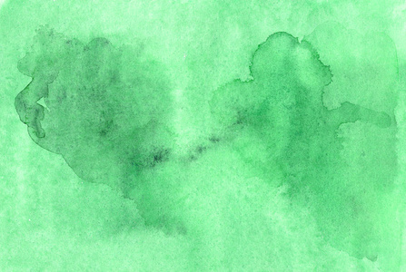 绿蓝水彩背景。墨水插图。溅 stroketemplate。艺术的绘画形象