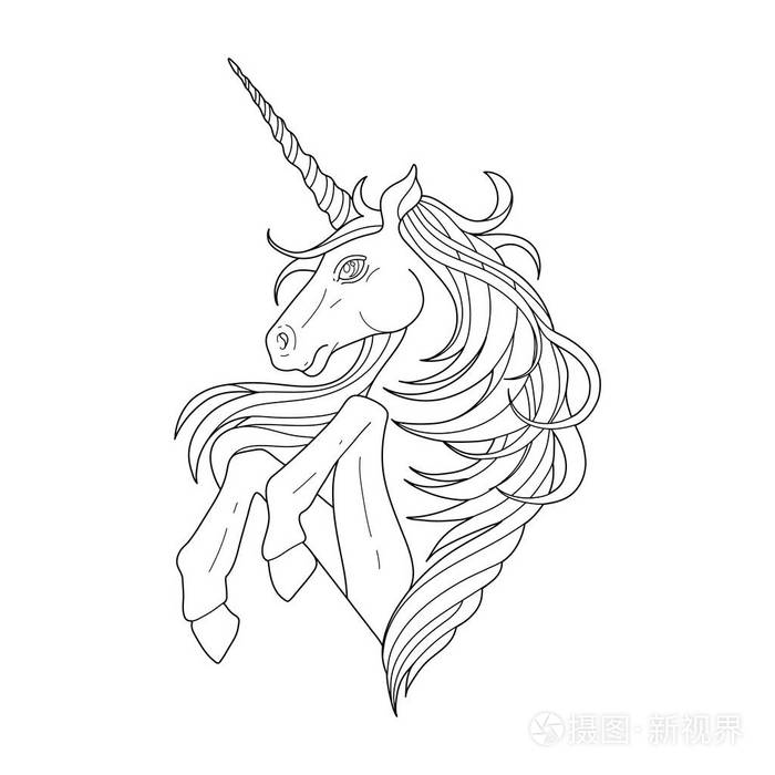 可爱的图形独角兽