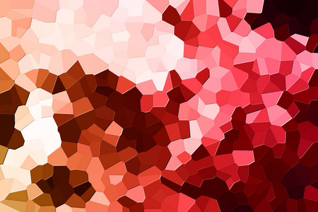 彩色抽象的几何背景与固体图形。抽象的现代背景与红色多边形