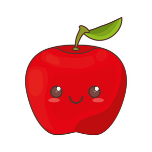 卡哇伊苹果水果图标