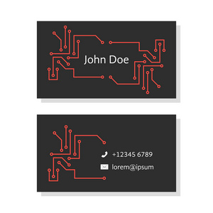 黑色名片与 pcb 元素