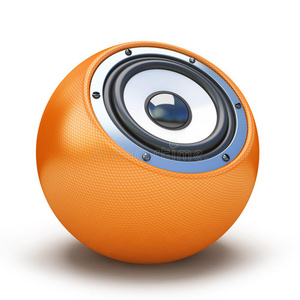 橙色球形扬声器