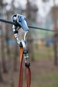 安全绳弹簧钩及安全绳部分