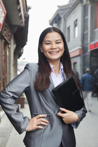 中国北京后海年轻女商人画像