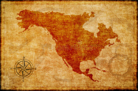 羊皮纸上的北美旧地图
