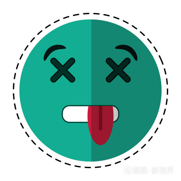 卡通死表情滑稽图标