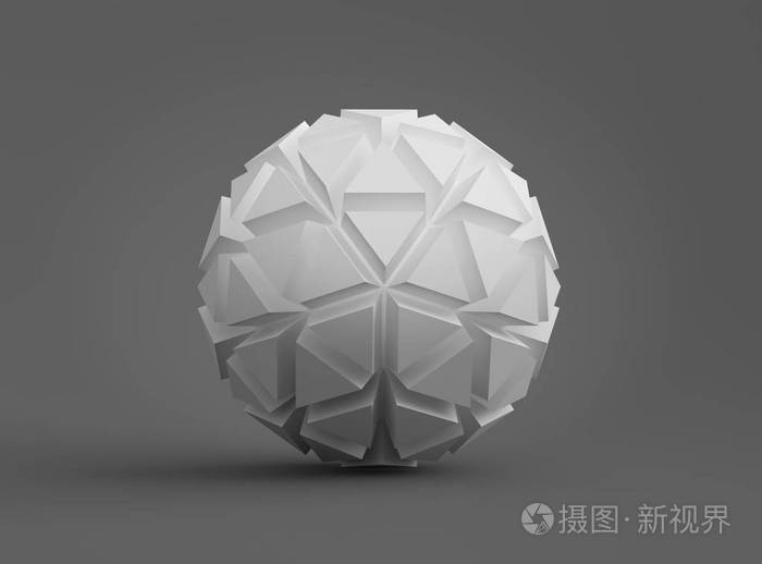 抽象白色3d 球体