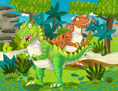 牠们草食恐龙卡通双的恐龙 tyranosauruses照片