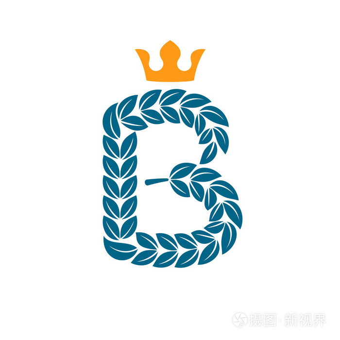 b字母标志由冠桂冠