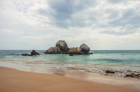 在斯里兰卡未触动过热带海滩