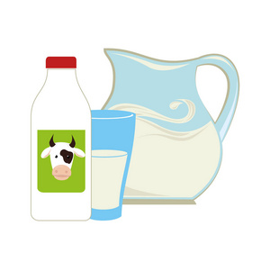 牛奶罐孤立的图标