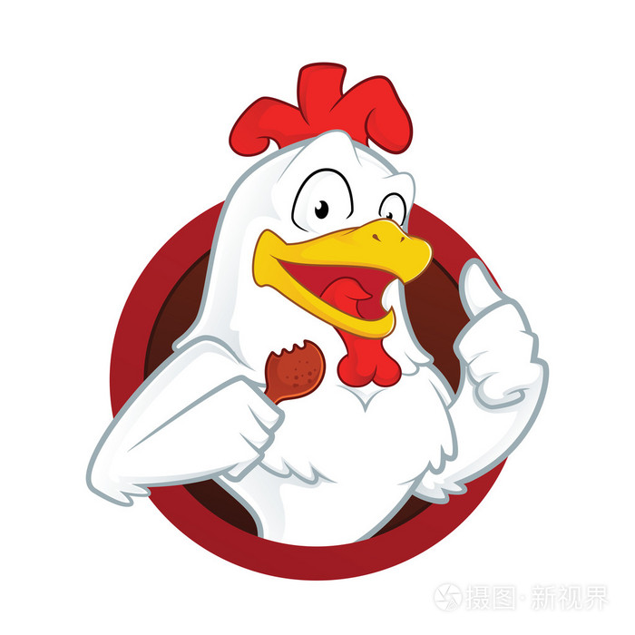 抱着一只炸鸡的鸡