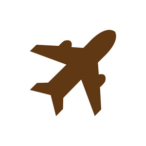 飞机标志。平面符号。旅行图标。飞行平标签
