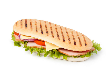 孤立在白色背景上的三明治