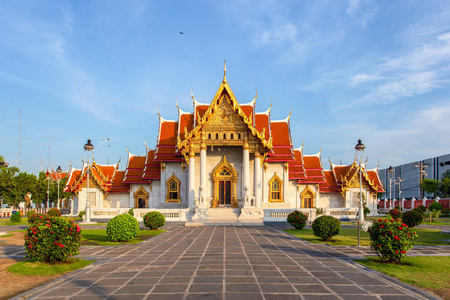Benchamabopitr Dusitvanaram 的大理石庙, 曼谷, 泰国