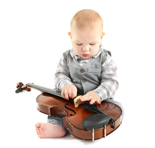 可爱的宝宝用的小提琴