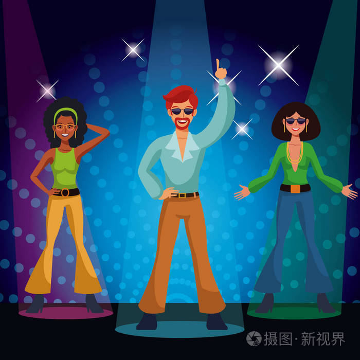 在迪斯科舞厅跳舞的人