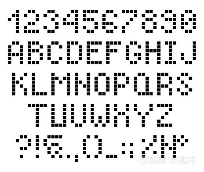像素点字母和数字 字母 字体
