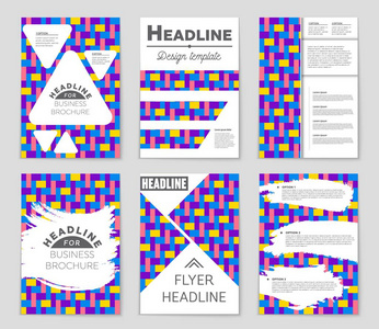 抽象矢量布局背景集。艺术模板设计 列表 页面 样机宣传册主题样式 横幅 想法 封面 小册子 打印 传单，书，空