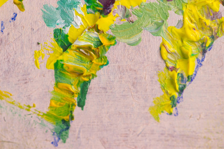 黄色花卉油画的宏观拍摄