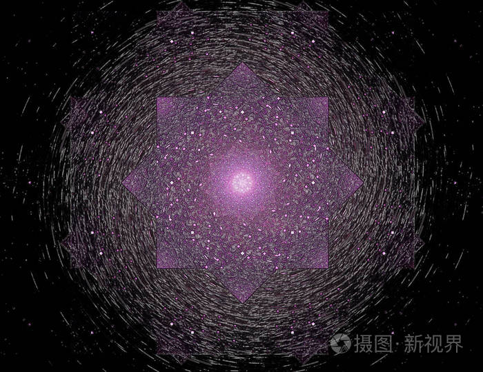 视觉上有吸引力的背景下,由概念网格曲线和分形元素作为元素适合物理