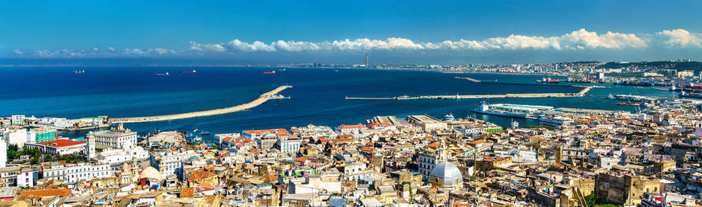 阿尔及利亚阿尔及尔市中心全景