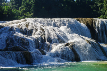 agua azul 瀑布 恰帕斯 墨西哥