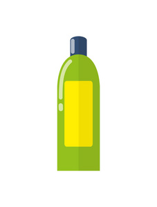 塑料瓶和化妆品矢量插画