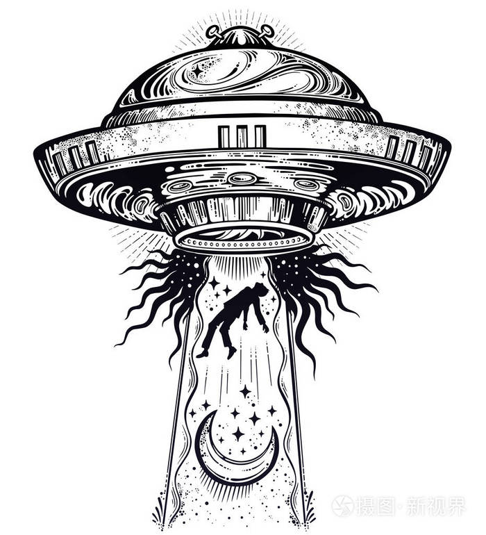 梦幻般的外星人宇宙飞船.飞碟绑架人与飞碟图标