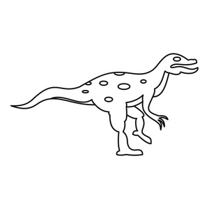 鸟脚类恐龙图标，大纲样式