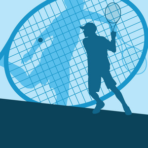 网球运动员男性矢量抽象