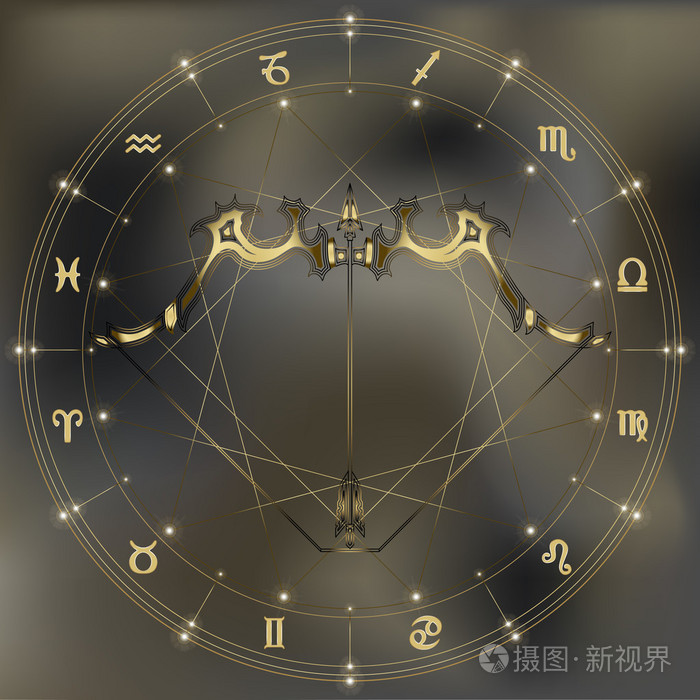 金弓和箭,生肖射手座标志