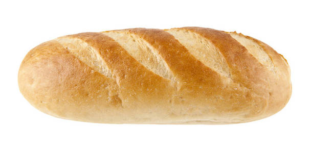 白色背景下的面包