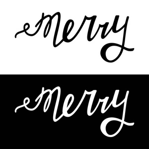 手写字体圣诞快乐