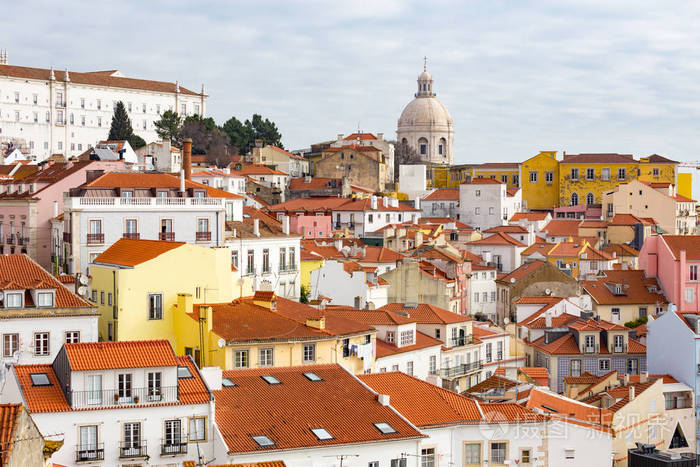 里斯本古城的美丽的看法, 在葡萄牙