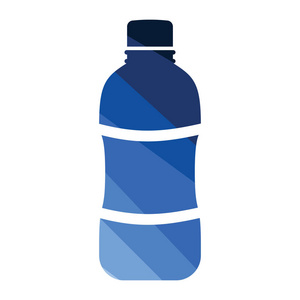 水瓶图标。平面色彩设计。矢量插图