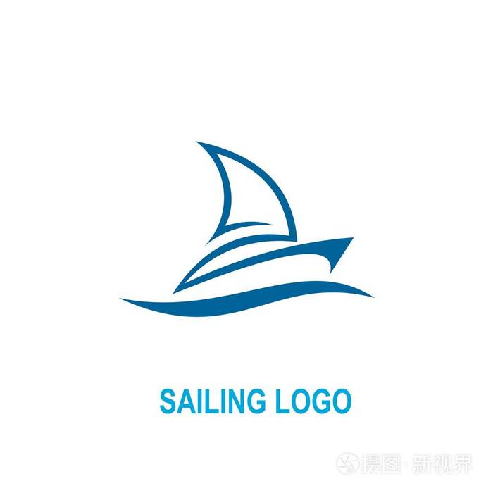 帆船标志, 船标志设计, 矢量图标