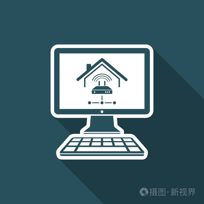 家庭网络调制解调器--计算机应用的矢量图标