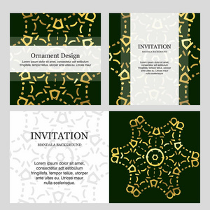 在绿色背景下优雅设计和排版的婚礼贺卡